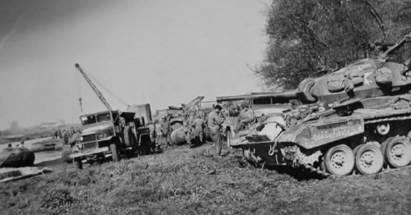 Chaffee at Werkleitz 16 April 1945