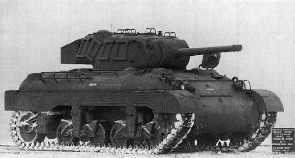 The T7 tank at Aberdeen proving grounds.