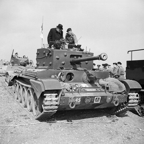 Winston Churchill during the Second World War Winston Churchill inspects a Cromwell Mk IV tank .