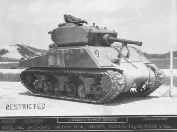 An M4A3E2 Sherman at Aberdeen Proving Grounds, 1944.