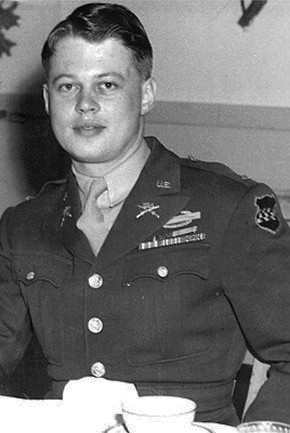 20 year old First Lt. Lyle J. Bouck, Jr., platoon leader of the 394th Infantry Division’s Intelligence and Reconnaissance unit.