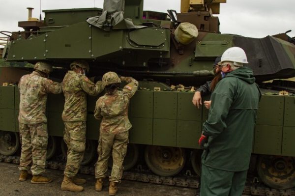 The tiles “are placed on both sides of the hull and turret,” Dilling said. “The reactive tiles prevent penetration [by] various weapon systems, such as rocket-propelled grenades.