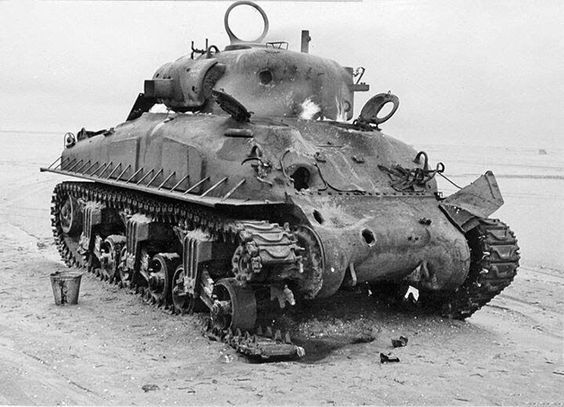 M4A1E9, on Dutch seaside gunnery range, 1960s