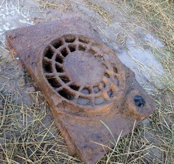 The radiator cooling fan’s armored cover, originally located on the engine deck of the Panther.