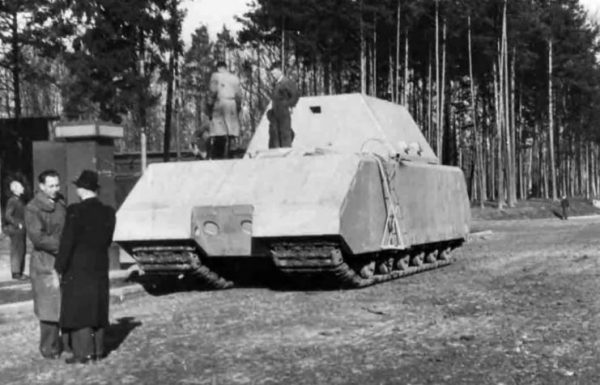 Panzer VIII Maus V1 in front of 7th Ersatz Panzer Regiment barracks, 14 January 1944