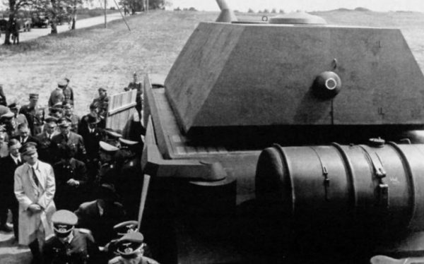 Wooden model of Maus on display for Adolf Hitler, 14 May 1943