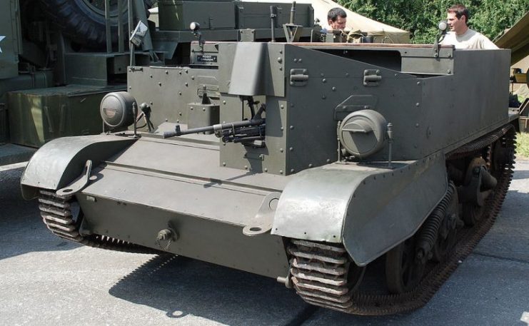 Universal carrier (mortar carrier) in Ursel, Belgium.Photo Paul Hermans CC BY-SA 3.0