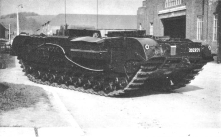 A postwar Churchill Kangaroo viewed from the left rear