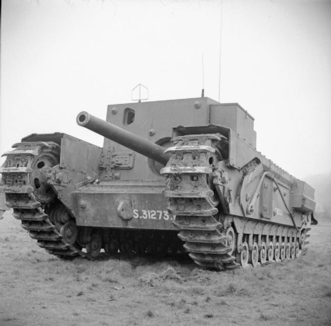 Churchill Gun Carrier in Dorset, 25 March 1943